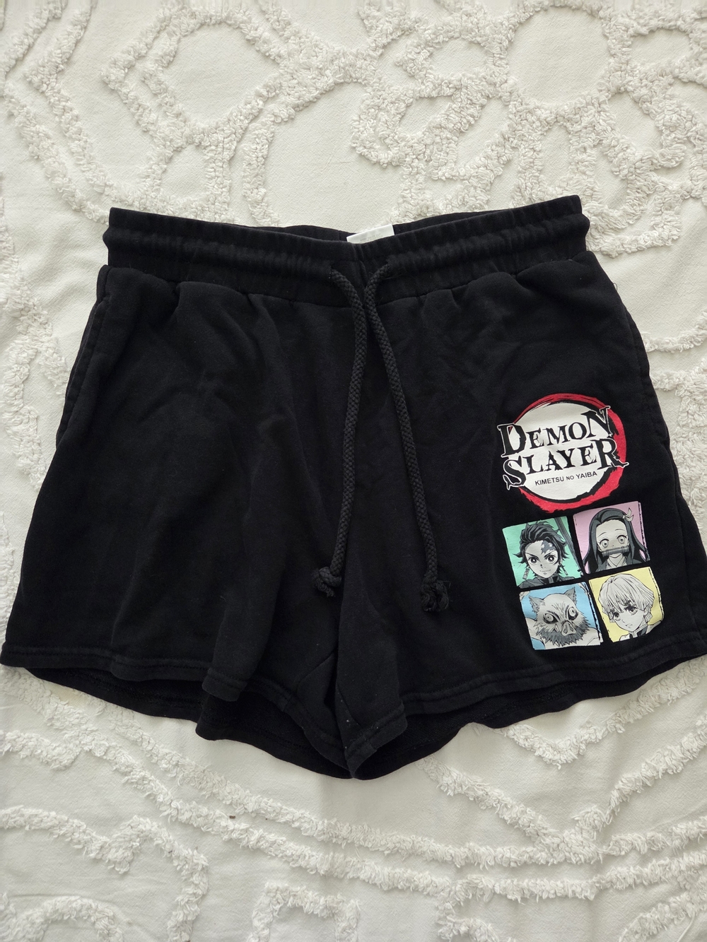 Demon Slayer Women's Black Athletic Lounge Shorts